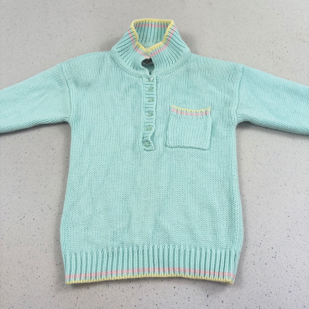 Helium Vintage Knit Sweater S Mint Green Pastel Coquette Grandmacore Soft Girl‎